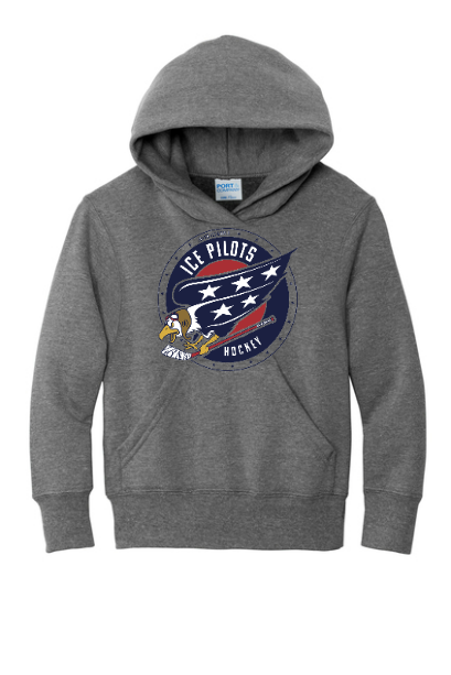 2025 Ice Pilots Team Store Youth Hoodie With Printed Logo