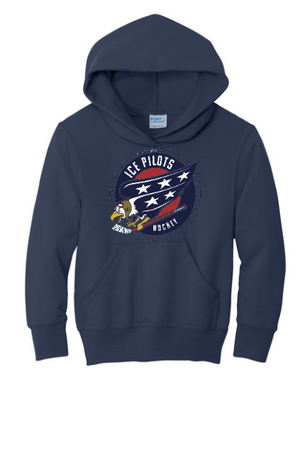 2025 Ice Pilots Team Store Youth Hoodie With Printed Logo