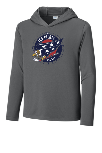 2025 Ice Pilots Youth Sport Performance Hoodie With Printed Logo