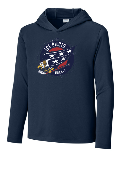 2025 Ice Pilots Youth Sport Performance Hoodie With Printed Logo