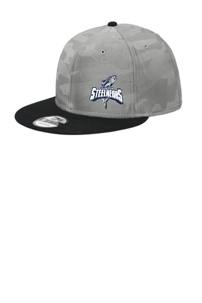 JR Steelheads 2025 Team Store Embroidered New Era Camo Flat Bill Snapback Cap