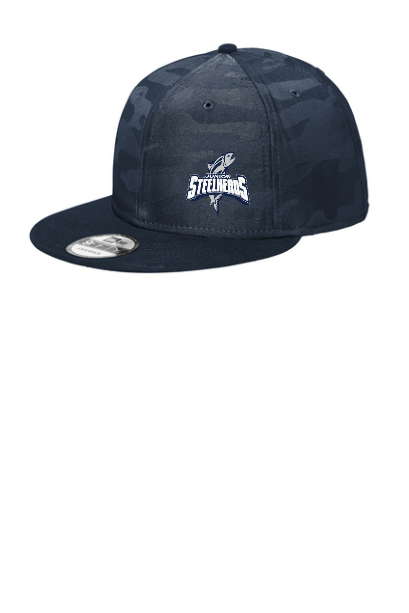 JR Steelheads 2025 Team Store Embroidered New Era Camo Flat Bill Snapback Cap