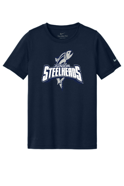 JR Steelheads 2025 Online Team Store  Nike Youth T Shirt With  Heat Transfer Logo