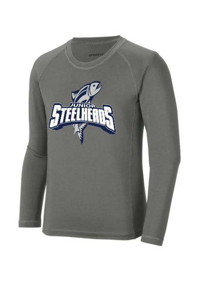 JR Steelheads 2025 Team Store YOUTH Long Sleeve Rash Guard Tee