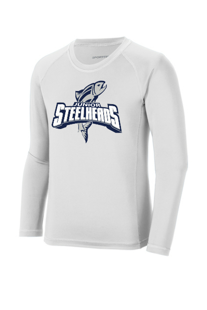 JR Steelheads 2025 Team Store YOUTH Long Sleeve Rash Guard Tee