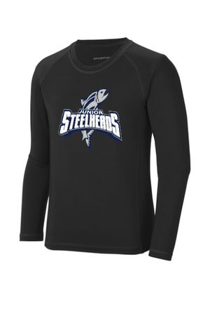 JR Steelheads 2025 Team Store YOUTH Long Sleeve Rash Guard Tee