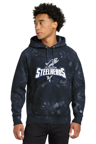 JR Steelheads 2025 Team Store Champion Tie Dye Hoodie