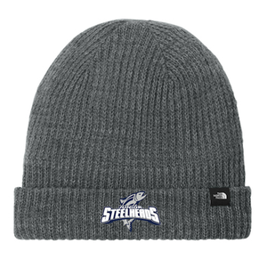 JR Steelheads 2025 Team Store- North Face Embroidered Rib Beanie