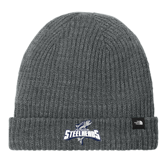 JR Steelheads 2025 Team Store- North Face Embroidered Rib Beanie