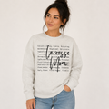 Lacrosse Mom Writing Crewneck Sweatshirt