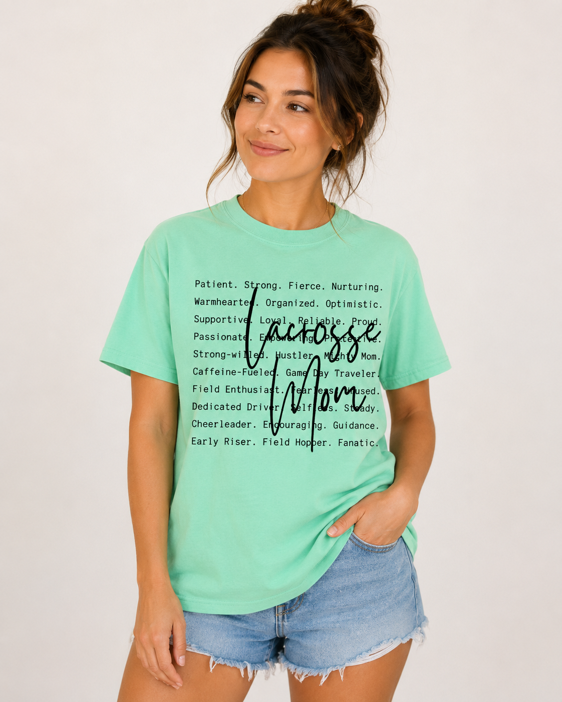 Lacrosse Mom Writing T-Shirt