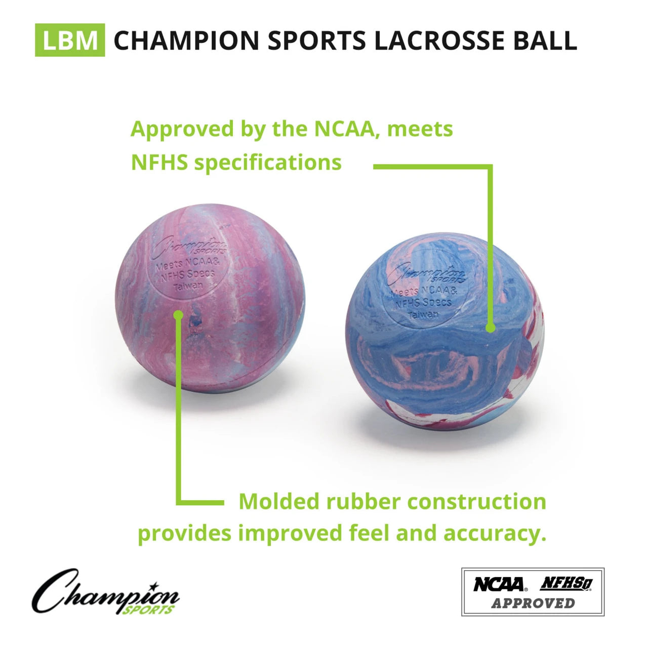 LAXID Multi Color 6 Pack Champion Balls