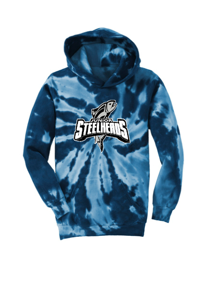 JR Steelheads 2025 Team Store Youth Tie Dye Hoodie