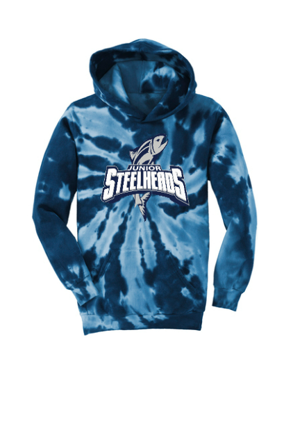 JR Steelheads 2025 Team Store Youth Tie Dye Hoodie