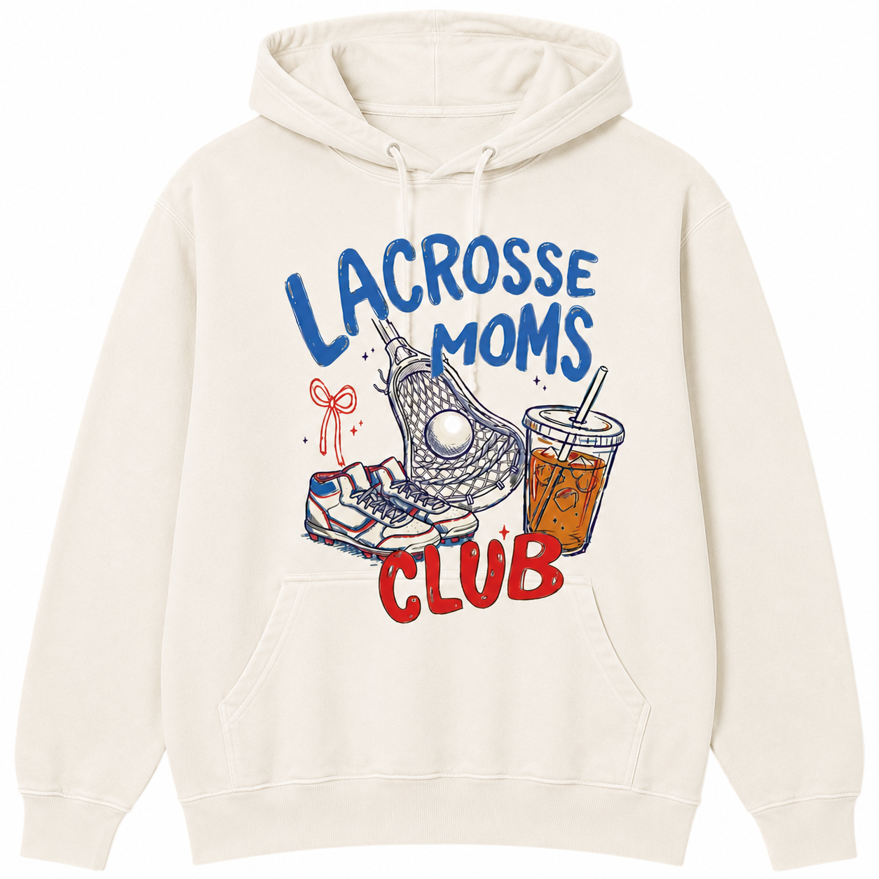 Retro Lacrosse Moms Club Hoodie