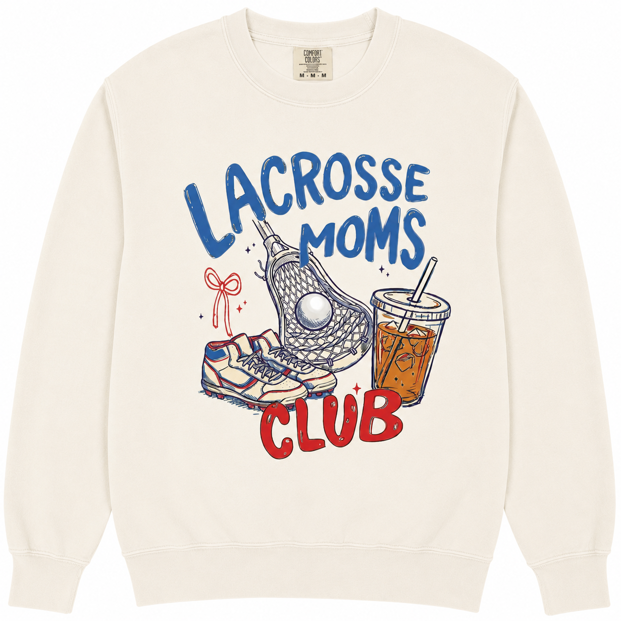 Retro Lacrosse Moms Club Crewneck