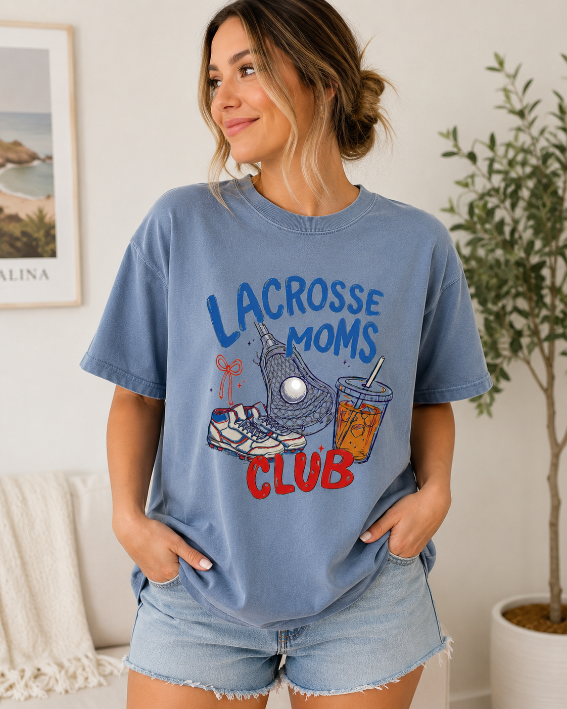 Retro Lacrosse Moms Club T-Shirt