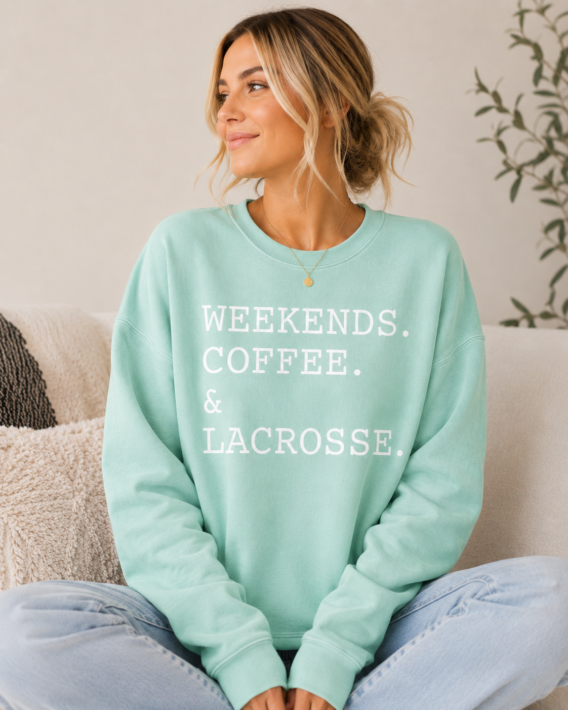 Weekend Coffee Lacrosse Crewneck