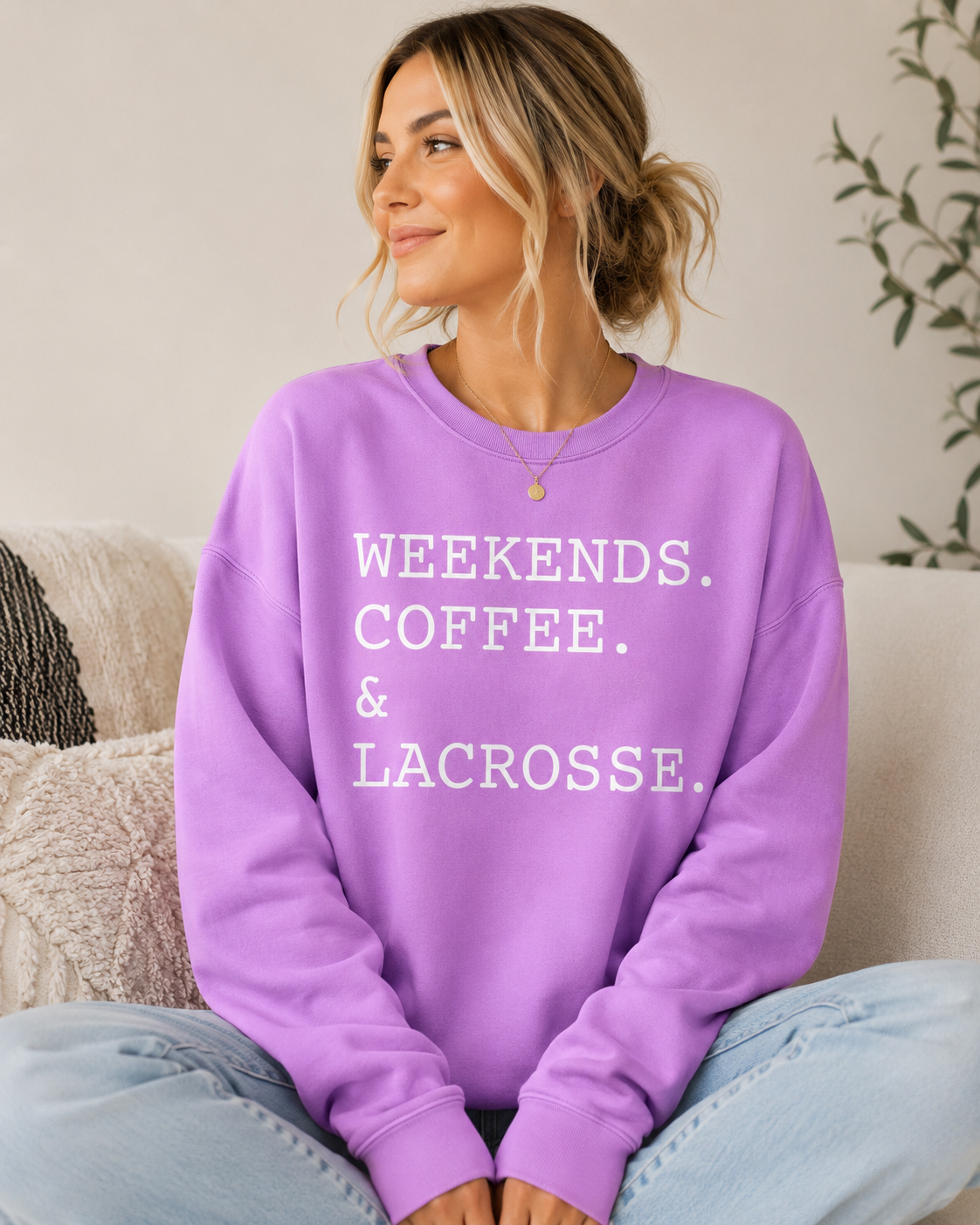 Weekend Coffee Lacrosse Crewneck