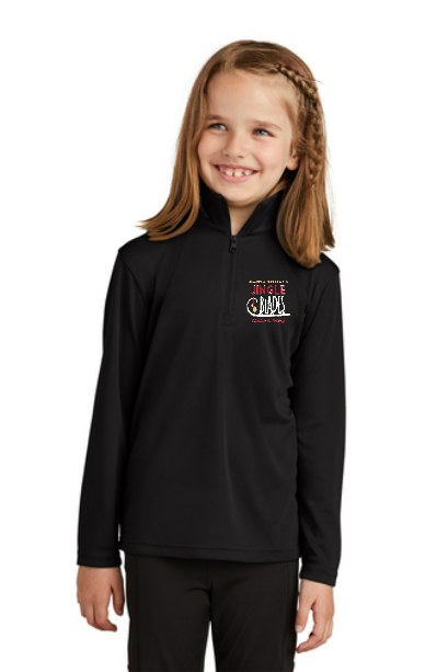 Jingle Blades Youth Performance 1/4 Zip Embroidered Pullover