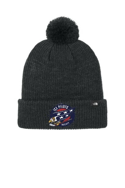 Ice Pilots 2025 NorthFace Pom Beanie With Logo Patch