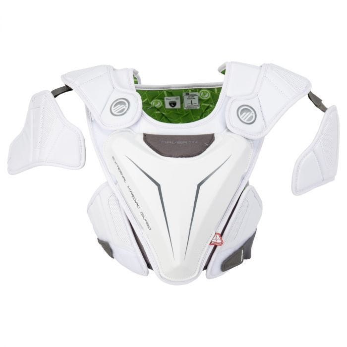 Maverik M5 EKG Shoulder Pads- 2023 White
